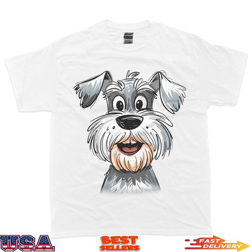 Cute schnauzer dog happy - schnauzer,