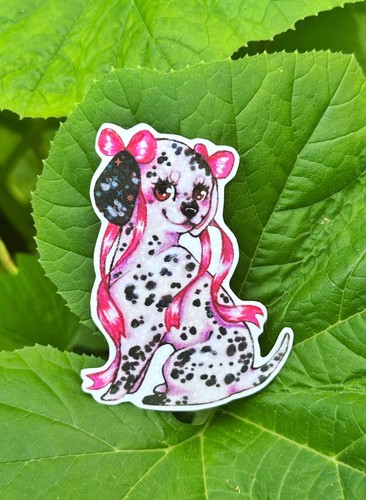Cute pink dog - , dalmatian