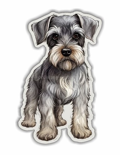 Cute schnauzer dog sticker - schnauzer, dog,