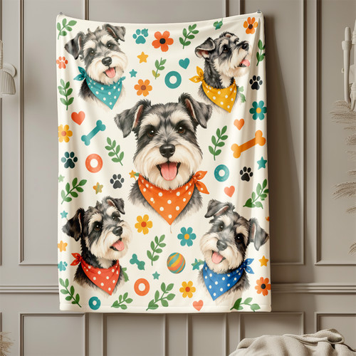 Bandana schnauzer dog coral - bandana,