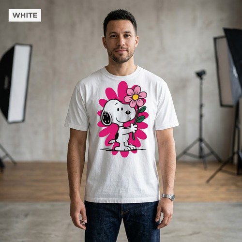 Snoopy holding flower - snoopy,