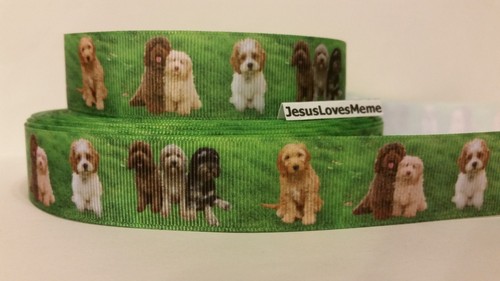 Grosgrain ribbon goldendoodle - ribbon,,