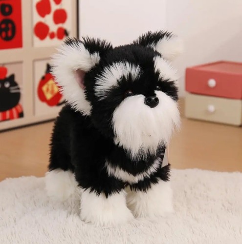 Black schnauzer dog - plush, toy