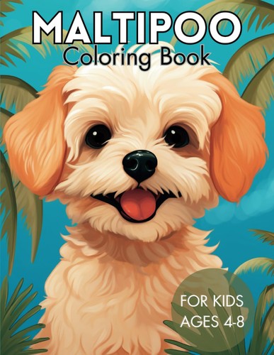 Cute maltipoo coloring book - maltipoo,