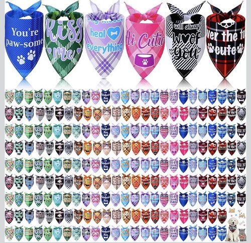 200 pcs dog bandanas bulk - pcs,