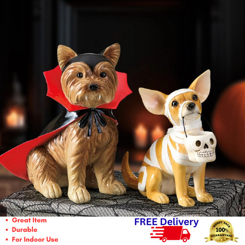 Halloween dog figurines - set, of