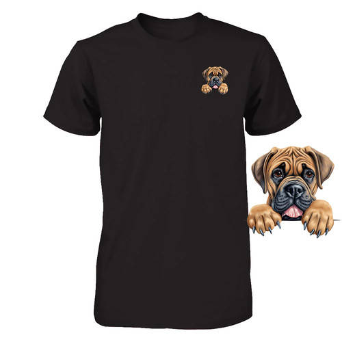 Funny boerboel dog peeking - funny,
